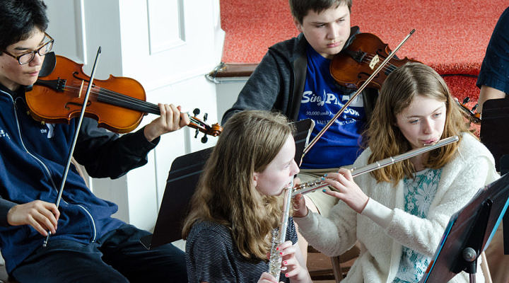orchestra students