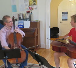 Cello lesson with Ben Kulp