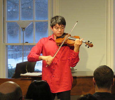 violin performance Bach Room