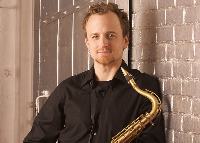Faculty Michael Zsoldos performs on saxophone