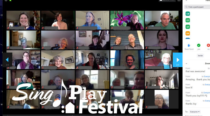 singing online via zoom