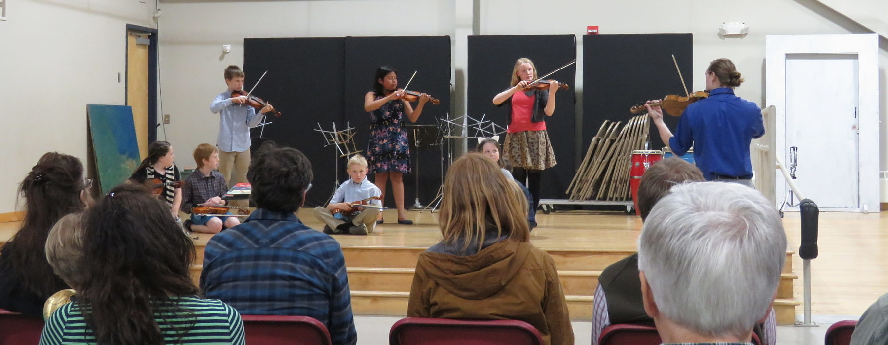 String students perform at Thetford Elementary School.