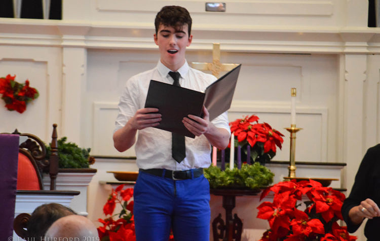 Soloist singing an aria