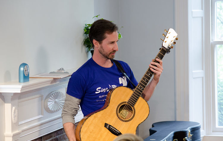 Guitar student working with UVMC faculty