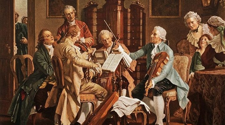 painting of a quartet
