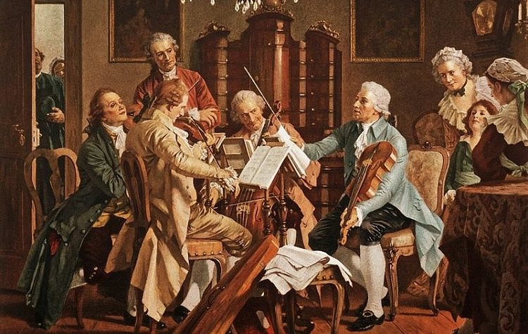 painting of a quartet