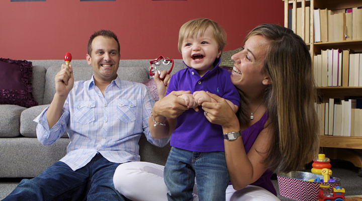 a family making music together