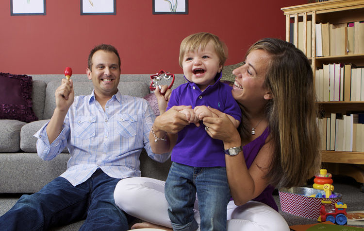 a family making music together