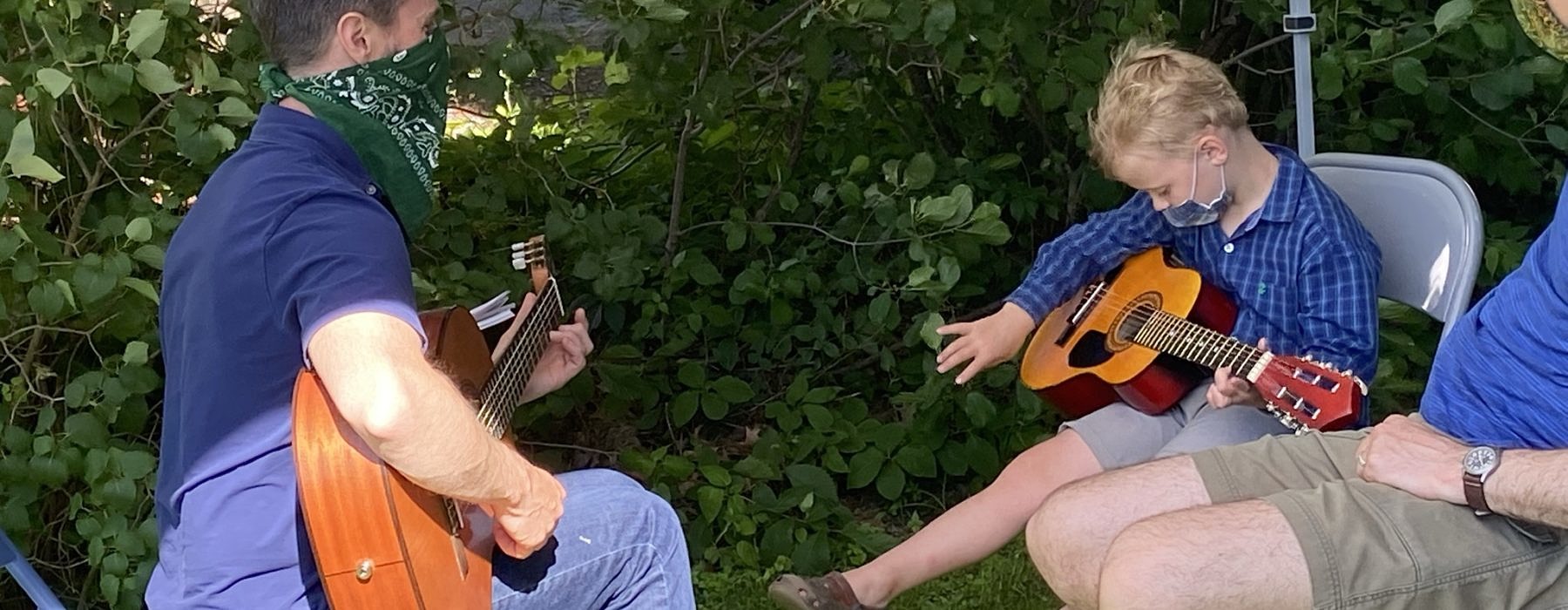 musicians with masks