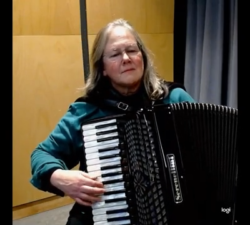 Carol with accordion