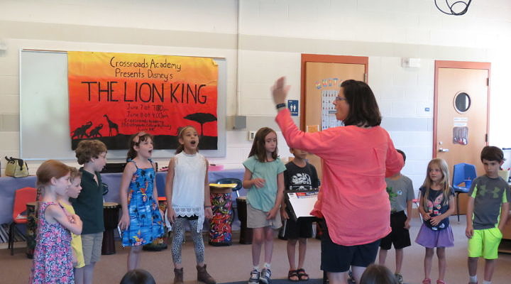 children singing