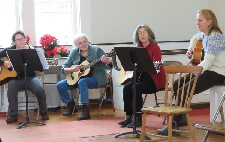 Guitar student working with UVMC faculty