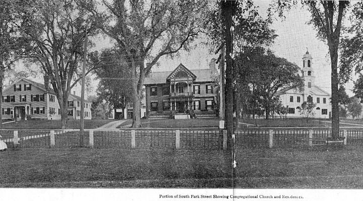 1910 photo of Lebanon NH green