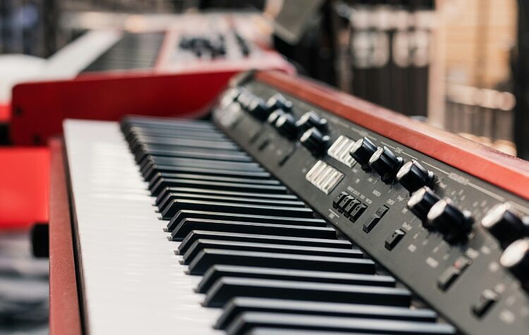 close up of an electric keyboard