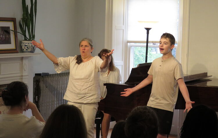 Student singers work on musical theater pieces