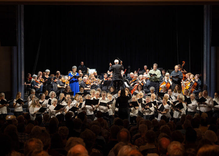 UVSO and chorus performing Beethoven's 9th